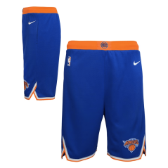 Dětské basketbalové trenýrky NBA New York Knicks Icon Edition Swingman Nike Blue