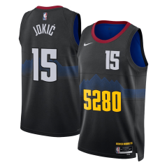 Dres NBA Denver Nuggets Nikola Jokić City Edition Swingman Jersey Nike Black