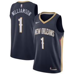 Dres NBA New Orleans Pelicans Zion Williamson Icon Edition Swingman Jersey Nike Navy