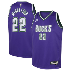 Dětský dres NBA Milwaukee Bucks Khris Middleton Classic Edition Swingman Jersey Nike Purple