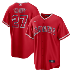 Dres MLB Los Angeles Angels Mike Trout #27 Alternate Replica Player Jersey Nike - Red