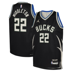 Dětský dres NBA Milwaukee Bucks Khris Middleton Statement Edition Swingman Jersey Jordan Black
