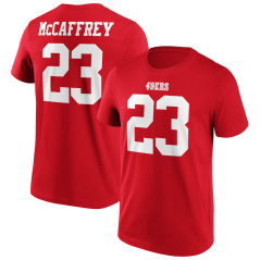Tričko NFL San Francisco 49ers Christian McCaffrey #23 Player Name & Number Fanatics Branded