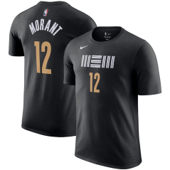 Tričko NBA Memphis Grizzlies Ja Morant #12 City Edition Player Name & Number Nike Black