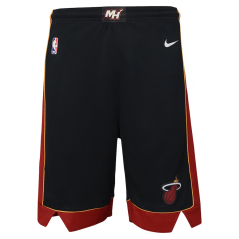 Dětské basketbalové trenýrky NBA Miami Heat Icon Edition Swingman Nike Black