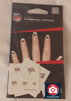 Ozdobné nálepky na nehty NFL Tampa Bay Buccaneers 4 balení WinCraft Brand