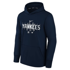 Dětská mikina s kapucí MLB New York Yankees Authentic Collection Pre Game Therma Hoodie Nike