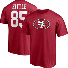 Tričko NFL San Francisco 49ers George Kittle #85 Player Name & Number Fanatics Branded Scarlet