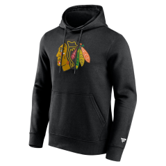 Mikina s kapucí NHL Chicago Blackhawks Primary Logo Fanatics Branded - Black