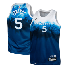 Dětský dres NBA Minnesota Timberwolves Anthony Edwards City Edition Swingman Jersey Nike Navy