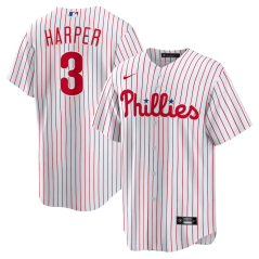 Dres MLB Philadelphia Phillies Bryce Harper #3 Home Replica Player Jersey Nike - White