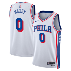 Dres NBA Philadelphia 76ers Tyrese Maxey Association Edition Swingman Jersey Nike White