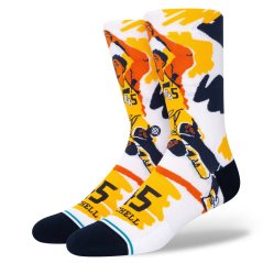 Ponožky NBA Donovan Mitchell Utah Jazz Paint Crew Stance - White