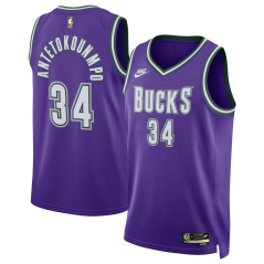 Dres NBA Milwaukee Bucks Giannis Antetokounmpo Classic Edition Swingman Jersey Nike Purple