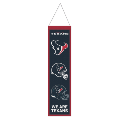Vlněný banner na zeď NFL Houston Texans Logo Evolution WinCraft Brand
