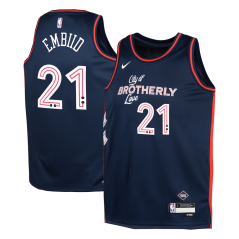 Dětský dres NBA Philadelphia 76ers Joel Embiid City Edition Swingman Jersey Nike Navy