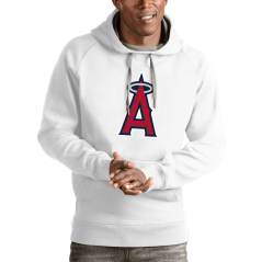 Mikina s kapucí MLB Los Angeles Angels Victory Pullover Team Logo Hoodie Antigua - White
