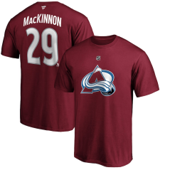 Tričko NHL Nathan MacKinnon Colorado Avalanche #29 Authentic Stack Player Name & Number Fanatics Branded Burgundy