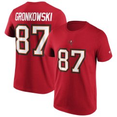 Tričko NFL Tampa Bay Buccaneers Rob Gronkowski #87 Iconic Player Name & Number Fanatics Branded - Red