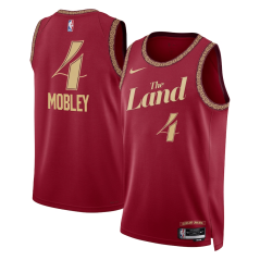 Dres NBA Cleveland Cavaliers Evan Mobley City Edition Swingman Jersey Nike Wine