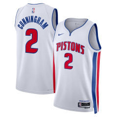 Dres NBA Detroit Pistons Cade Cunningham Association Edition Swingman Jersey Nike White