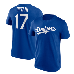 Tričko MLB Los Angeles Dodgers Shohei Ohtani #17 Player Name & Number Fanatics Branded Blue