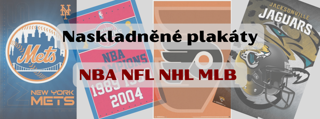Naskladněné plakáty NBA NFL NHL MLB