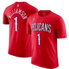 Tričko NBA New Orleans Pelicans Zion Williamson #1 Statement Player Name & Number Jordan Red