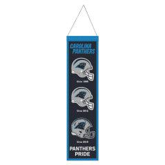 Vlněný banner na zeď NFL Carolina Panthers Logo Evolution WinCraft Brand
