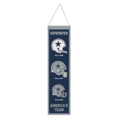 Vlněný banner na zeď NFL Dallas Cowboys Logo Evolution WinCraft Brand