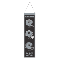 Vlněný banner na zeď NFL Las Vegas Raiders Logo Evolution WinCraft Brand