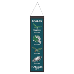 Vlněný banner na zeď NFL Philadelphia Eagles Logo Evolution WinCraft Brand
