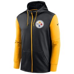 Mikina s kapucí a zapínáním na zip NFL Pittsburgh Steelers Two-Tone Therma Full-Zip Hoodie Nike