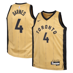 Dětský dres NBA Toronto Raptors Scottie Barnes City Edition Swingman Jersey Nike Gold