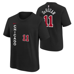 Dětské tričko NBA Chicago Bulls DeMar Derozen #11 City Edition Player Name & Number Nike Black