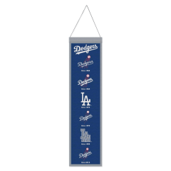 Vlněný banner na zeď MLB Los Angeles Dodgers Logo Evolution WinCraft Brand