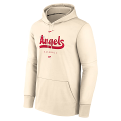 Mikina s kapucí MLB Los Angeles Angels City Connect Pregame Performance Pullover Hoodie Nike - Cream