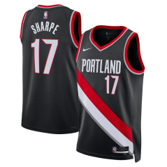 Dres NBA Portland Trail Blazers Shaedon Sharpe Icon Edition Swingman Jersey Nike Black