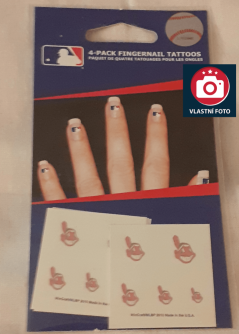 Ozdobné nálepky na nehty MLB Cleveland Guardians Vintage Logo 4 balení WinCraft Brand