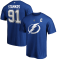 Tričko NHL Steven Stamkos Tampa Bay Lightning #91 Authentic Stack Player Name & Number Fanatics Branded Blue