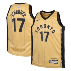 Dětský dres NBA Toronto Raptors Dennis Schröder City Edition Swingman Jersey Nike Gold