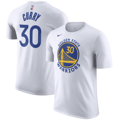 Tričko NBA Golden State Warriors Stephen Curry #30 Player Name & Number Nike White