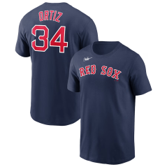Tričko MLB Boston Red Sox David Ortiz #34 Player Name & Number Nike Navy