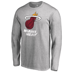 Tričko s dlouhým rukávem NBA Miami Heat Primary Logo Fanatics Branded Heather Gray