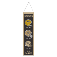 Vlněný banner na zeď NFL New Orleans Saints Logo Evolution WinCraft Brand
