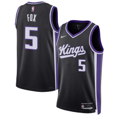 Dres NBA Sacramento Kings De'Aaron Fox Icon Edition Swingman Jersey Nike Black