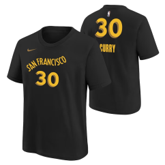 Dětské tričko NBA Golden State Warriors Stephen Curry #30 City Edition Player Name & Number Nike Black