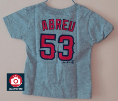 Tričko pro miminko MLB Los Angeles Angels Bobby Abreu Majestic - Gray