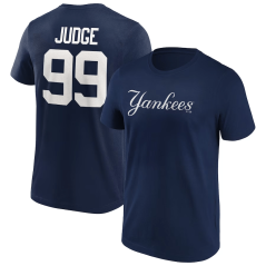 Tričko MLB New York Yankees Aaron Judge #99 Iconic Player Name & Number Nike Navy