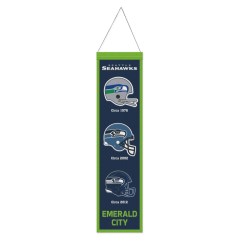 Vlněný banner na zeď NFL Seattle Seahawks Logo Evolution WinCraft Brand